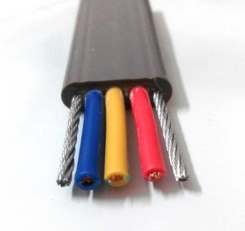 anti-stretch silicone rubber flat cable with steel wire