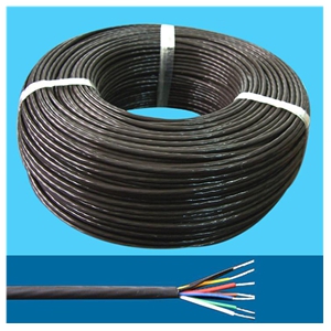 Fluoroplastic multi-core high temperature cable