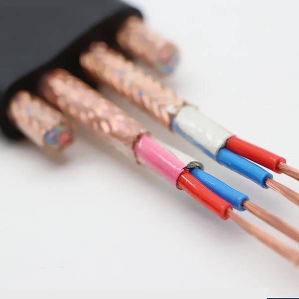 fine-wire copper conductor special pvc insulation and sheath copper screened braiding PVC-flat-CY flat ribbon cable TRVVBP