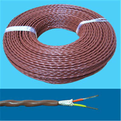 Fluoroplastic insulated and sheathed tinned copper wire braided K-index thermocouple compensation wire KX-HS-FP1F