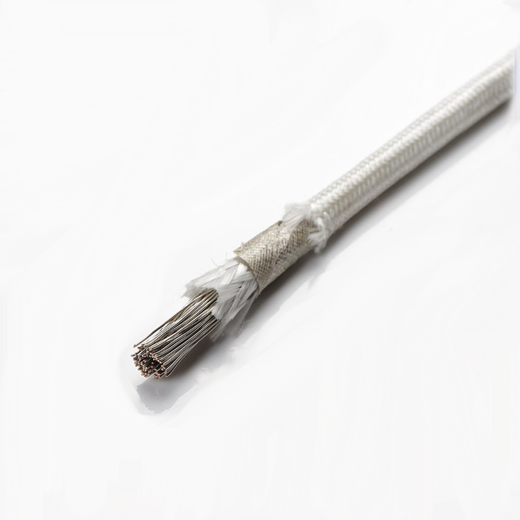 Pure Nickel mica tap braided fiber glass high temperature cable