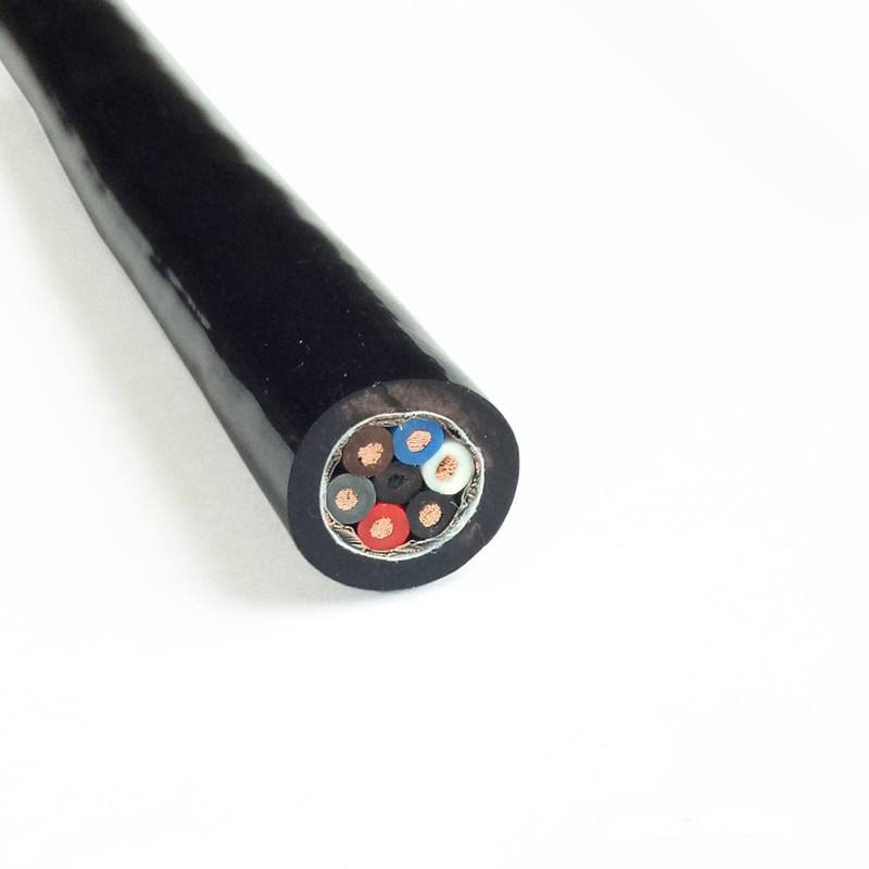 PUR power cable, screened, cold flexiblel, oil and abrasion resistant